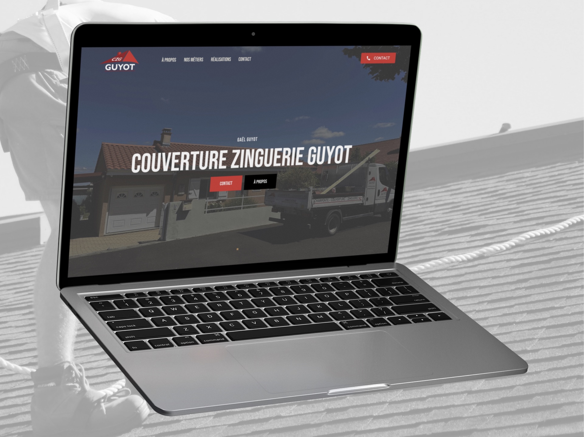 Site vitrine pour un couvreur